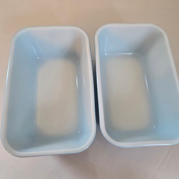 Vintage PYREX Primary Blue Fridge 2 Containers ONE Lid 502-B 40s 50s Mid Century - Picture 4 of 16